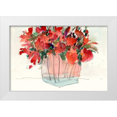 The Small Bunch II White Modern Wood Framed Art Print by Dixon, Samuel