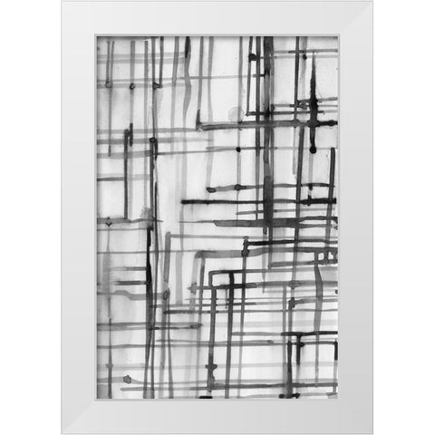 Line Meditation I White Modern Wood Framed Art Print by Dixon, Samuel