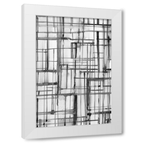 Line Meditation II White Modern Wood Framed Art Print by Dixon, Samuel