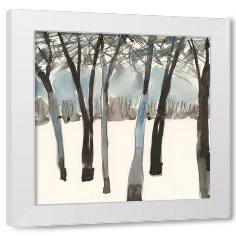 Winter Treeline II White Modern Wood Framed Art Print by Dixon, Samuel