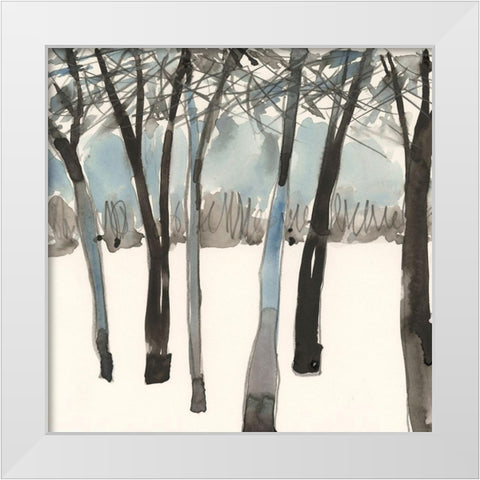 Winter Treeline II White Modern Wood Framed Art Print by Dixon, Samuel