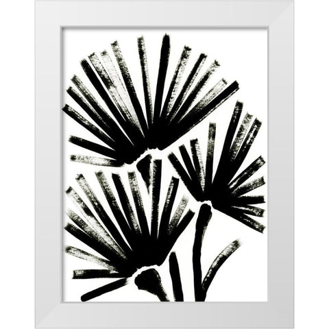 Fan Brush II White Modern Wood Framed Art Print by Vess, June Erica