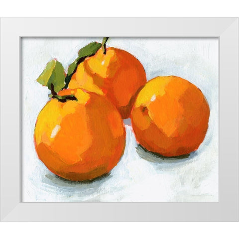 Citrus Grouping I White Modern Wood Framed Art Print by Barnes, Victoria