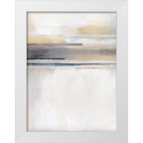 Sandy Coast I White Modern Wood Framed Art Print by Evans, Brittany