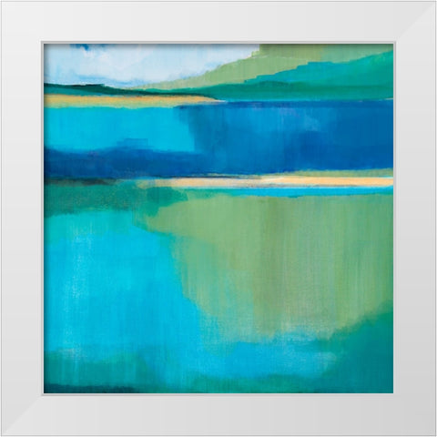 Lagoon I White Modern Wood Framed Art Print by Evans, Brittany
