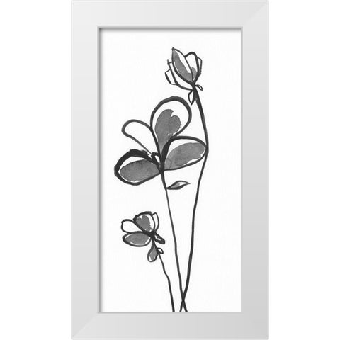 Uncomplicated Stems II White Modern Wood Framed Art Print by Moore, Regina