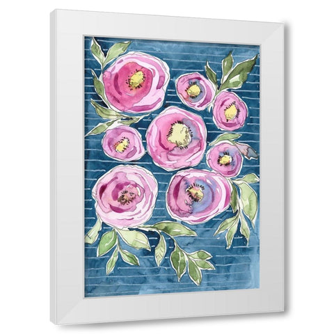 Floral Radiance I White Modern Wood Framed Art Print by Moore, Regina