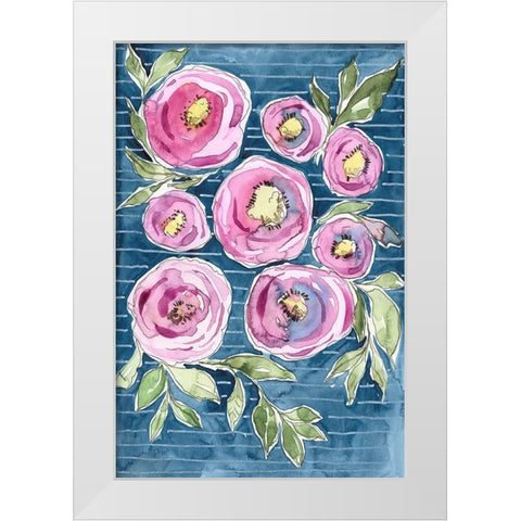 Floral Radiance I White Modern Wood Framed Art Print by Moore, Regina