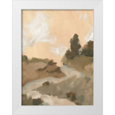 Hillside Walking Path I White Modern Wood Framed Art Print by Green, Jacob