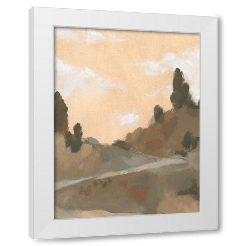 Hillside Walking Path V White Modern Wood Framed Art Print by Green, Jacob