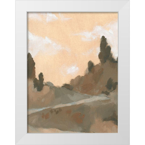 Hillside Walking Path V White Modern Wood Framed Art Print by Green, Jacob