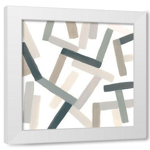 Matchstick Jumble I White Modern Wood Framed Art Print by Vess, June Erica