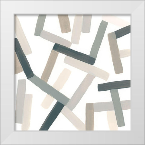 Matchstick Jumble I White Modern Wood Framed Art Print by Vess, June Erica