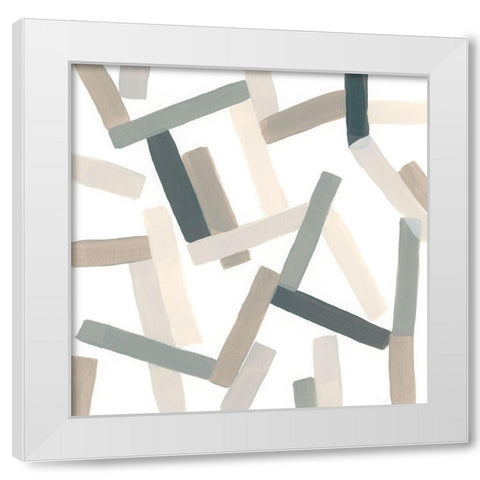 Matchstick Jumble II White Modern Wood Framed Art Print by Vess, June Erica