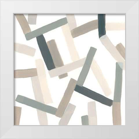 Matchstick Jumble II White Modern Wood Framed Art Print by Vess, June Erica