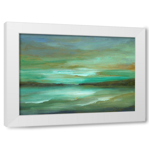 Hidden Cove White Modern Wood Framed Art Print by Finch, Sheila
