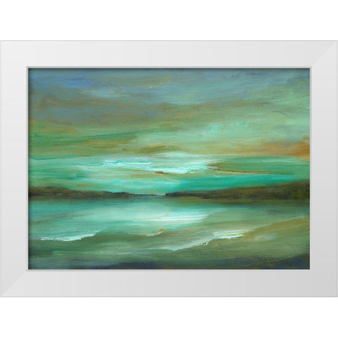 Hidden Cove White Modern Wood Framed Art Print by Finch, Sheila