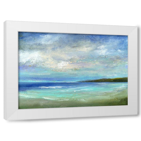 Island Inlet White Modern Wood Framed Art Print by Finch, Sheila