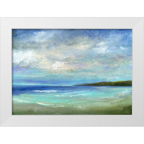 Island Inlet White Modern Wood Framed Art Print by Finch, Sheila