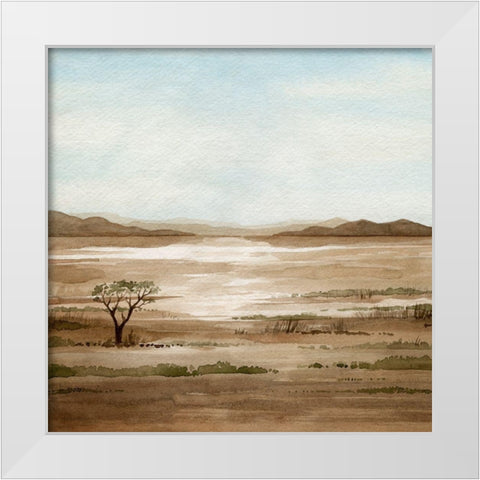 Clear Savannah I White Modern Wood Framed Art Print by Popp, Grace