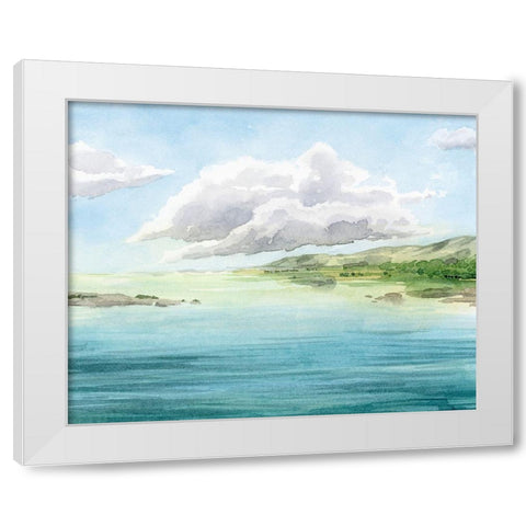 Clear Lagoon I White Modern Wood Framed Art Print by Popp, Grace