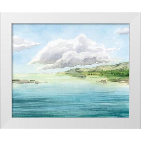 Clear Lagoon I White Modern Wood Framed Art Print by Popp, Grace