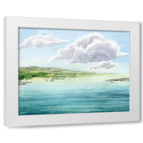 Clear Lagoon II White Modern Wood Framed Art Print by Popp, Grace