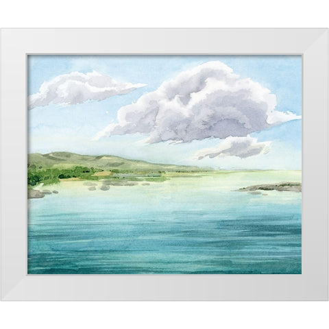 Clear Lagoon II White Modern Wood Framed Art Print by Popp, Grace