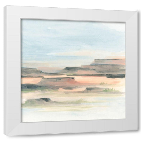 Dusty River Valley I White Modern Wood Framed Art Print by Vess, June Erica