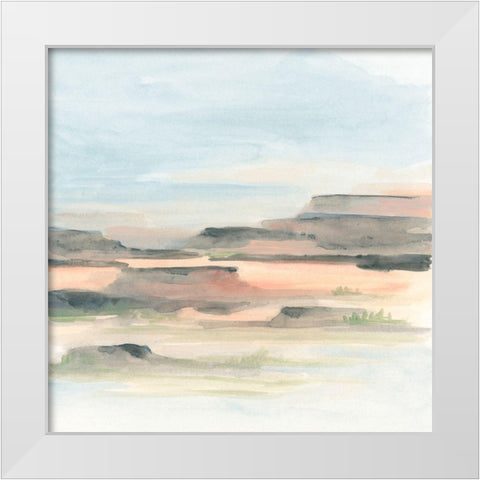 Dusty River Valley I White Modern Wood Framed Art Print by Vess, June Erica