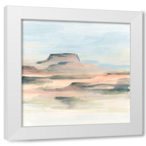 Dusty River Valley II White Modern Wood Framed Art Print by Vess, June Erica