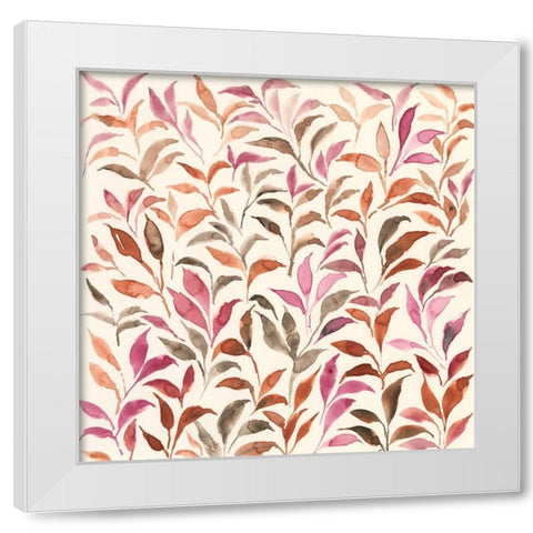 Autumn Fronds II White Modern Wood Framed Art Print by Moore, Regina
