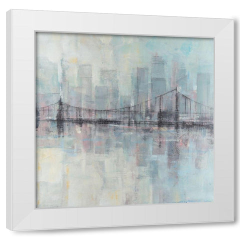 Pastel Cityscape II White Modern Wood Framed Art Print by OToole, Tim