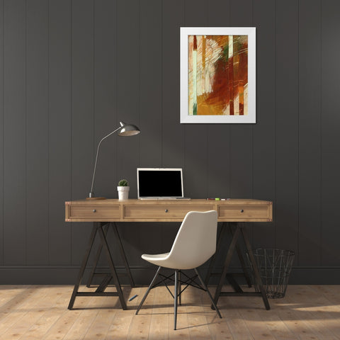 Wheaten I White Modern Wood Framed Art Print by Moore, Regina