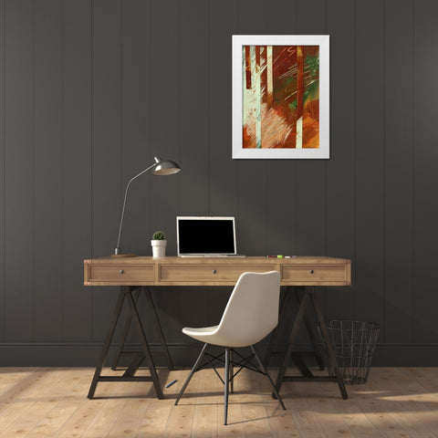 Wheaten II White Modern Wood Framed Art Print by Moore, Regina