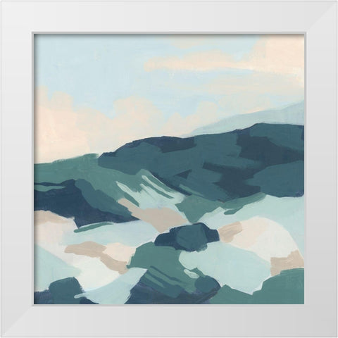 Sea Glass Valley II White Modern Wood Framed Art Print by Vess, June Erica