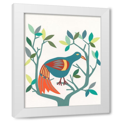 Whitty Bird II White Modern Wood Framed Art Print by Moore, Regina