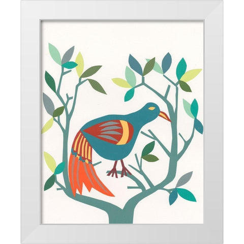 Whitty Bird II White Modern Wood Framed Art Print by Moore, Regina