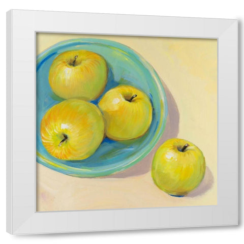 Fruit Bowl Trio II White Modern Wood Framed Art Print by OToole, Tim