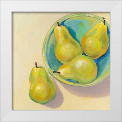 Fruit Bowl Trio III White Modern Wood Framed Art Print by OToole, Tim