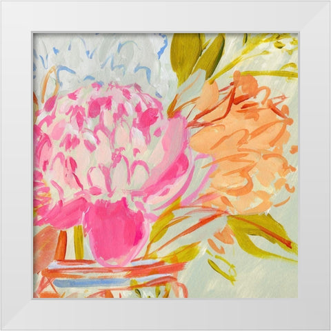 Bright Florist I White Modern Wood Framed Art Print by Warren, Annie