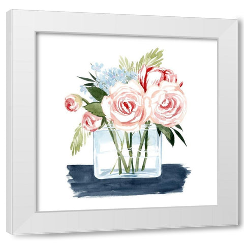 Loose Watercolor Bouquet II White Modern Wood Framed Art Print by Popp, Grace