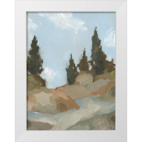 West Fork Hiking Trail II White Modern Wood Framed Art Print by Green, Jacob