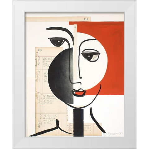 Faces of A Century IV White Modern Wood Framed Art Print by Delamater, Rob