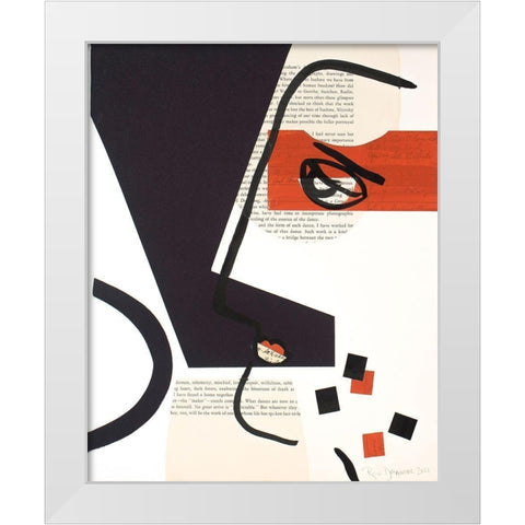 Faces of A Century V White Modern Wood Framed Art Print by Delamater, Rob
