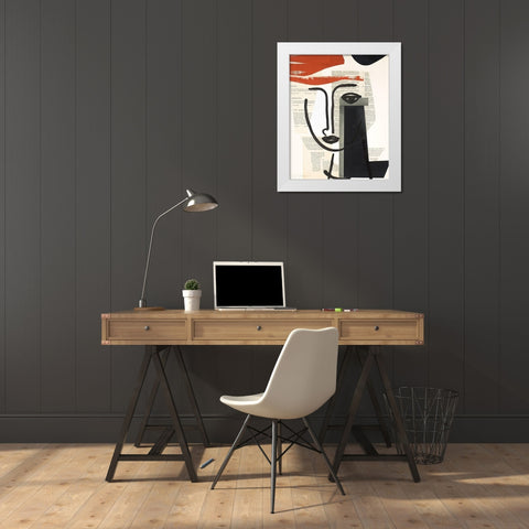 Faces of A Century VI White Modern Wood Framed Art Print by Delamater, Rob