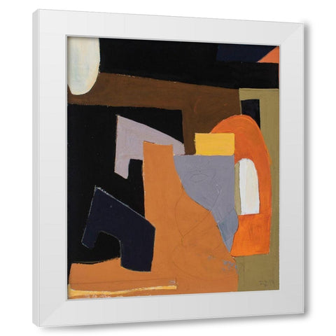 The Olive Press Rooom White Modern Wood Framed Art Print by Delamater, Rob