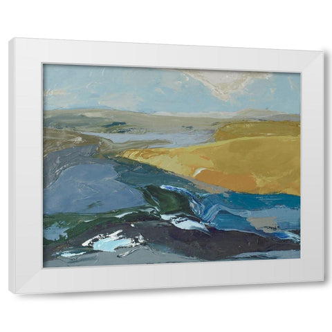 Drakes Estero White Modern Wood Framed Art Print by Delamater, Rob