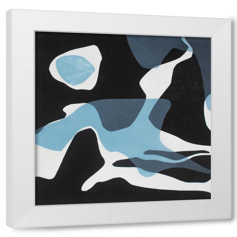 Rivers And Stones I White Modern Wood Framed Art Print by Delamater, Rob
