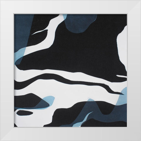Rivers And Stones II White Modern Wood Framed Art Print by Delamater, Rob